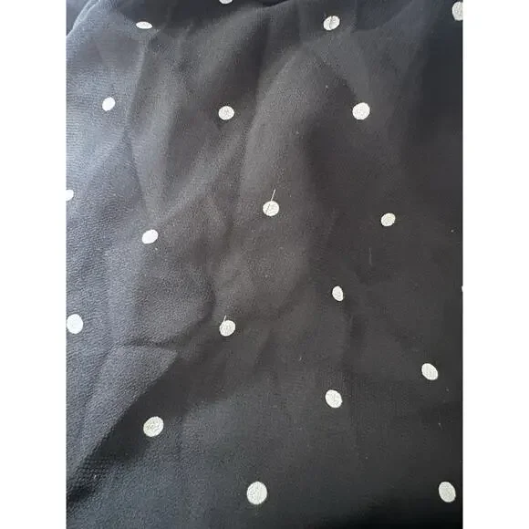 ✨2/$20 Lane Bryant Polka Dot Cami Tank Top Black White Semi Sheer Plus Size 26 - Picture 7 of 7